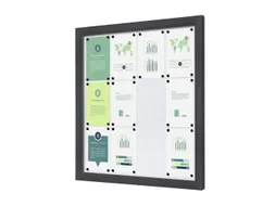 Outdoor Lockable Showcase Slim 12xA4 Antraciet