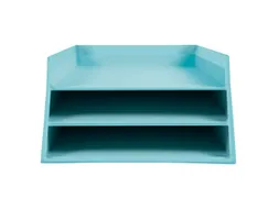 Kartonnen postmand 3 niveaus pastelblauw