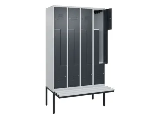 Z-garderobekast,HxBxD 2120x1200x815mm,8vak,vak B 300mm,cil.-slot - 2