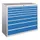 ladekast 1000x1023x600mm 8laden RAL7035 front RAL5012