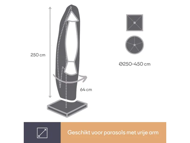 Buitenhoes Voor Parasol TOT Ø 450cm