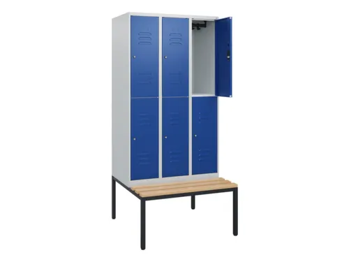 Dubbeldekse dekenkist,HxBxD 1950x900x815mm,3x2vak.,vak B 300mm