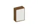 schuifdeurkast,HxBxD 1150x800x430mm,decor romp noten,decor front wit