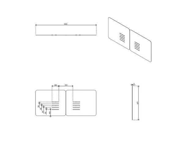 Ecran hygiène Double écrans jusqu'à 32 inchAcrylique
