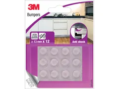 Bumpers Anti Shock 13 mm Transparant Blister 12 Stuks
