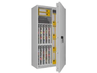 sleutelkluis,HxBxD 1550x850x420mm,800haak,legborden,romp RAL7035 - 5