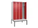 armoire vestiaire avec banc noir et blanc,HxlxP 2120x1200x815mm