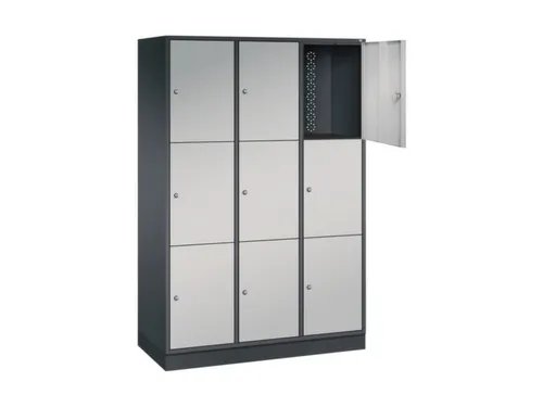 grootvolume-lockersysteem,HxBxD 1950x1220x500mm,3x3vakken,cil.-slot