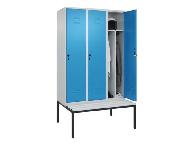 locker voor scheiding van kleding,HxBxD 2120x1200x815mm,3vak