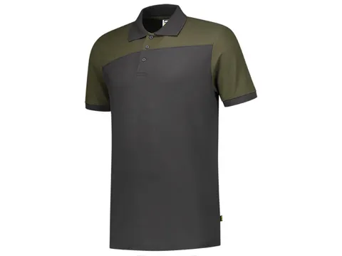 Tricorp Bicolor naden 202006 polo, antraciet/kaki, maat 7XL, per stuk