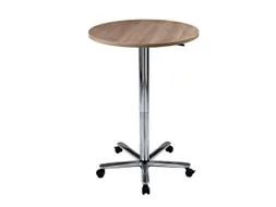 zuilheftafel,HxØ 720-1140x800mm,rond,voetkruis verchroomd