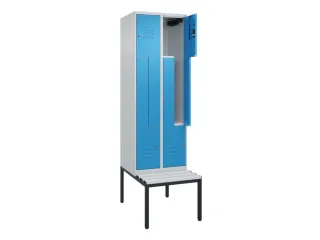 Z-garderobekast,HxBxD 2120x600x815mm,2vak,vak B 300mm,cil.-slot - 2