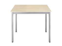 Tafel Vierkant 70x60 Cm Rechthoekig Frame Aluminium Blad Esdoorn