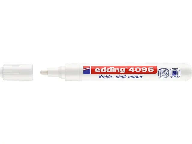 Krijtstift edding 4095 rond wit 2-3mm blister