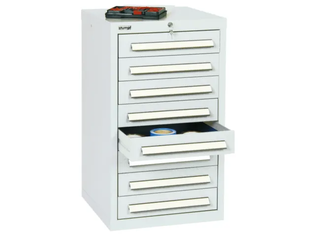 ladekast HxBxD 900x515x500mm 8laden vergrendeling RAL7035