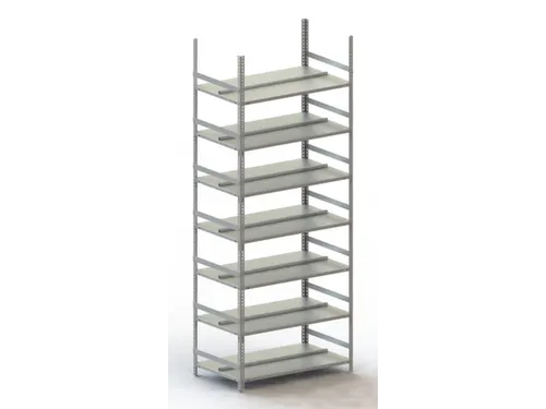 Schroefstelling Basisveld Ral7035 2200x1004x604mm 7legborden 80kg