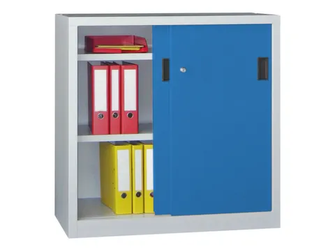 Schuifdeurkast Hxbxd 1000x1000x500mm 2 Oh Ral7035 Front Ral5012