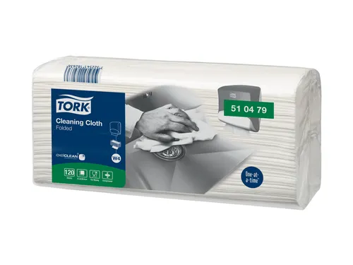 Reinigingsdoek Tork Cleaning W4 flexibel nonwoven 120st wit 510479