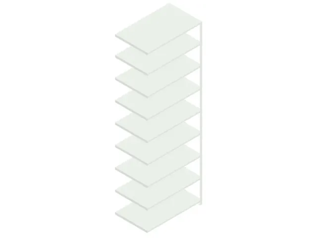 dossierstelling,aanbouwveld,HxBxD 2900x1000x600mm,vaklast 90kg