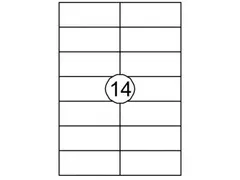 Rillprint Etiket 105x41mm 14 op een vel 1000 Vel