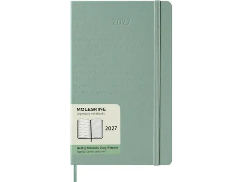 Agenda 2027 Moleskine 12M Weekly 7dag/1pagina large hc sage green