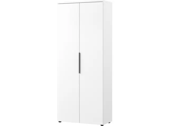 dossierkast,HxBxD 1970x810x400mm,4xhouten vloer,5ordnerhoogte,romp wit