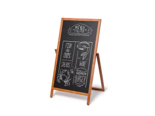 Krijtstoepbord Houten A-Bord Flip 55x105cm Lichtbruin - 1