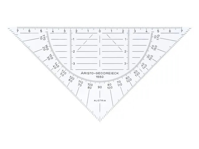 Geodriehoek Aristo 1550 16cm Flexibel Transparant