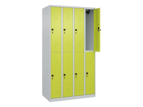 dubbeldekse locker,HxBxD 1850x1000x500mm,4x2vak.,vak B 250mm