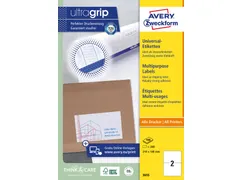Etiket Avery Zweckform 3655 210x148mm A5 wit 200stuks