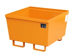 Opvangbak 1x 200l Opvangvol. 229l Oranje 545x 800x 800mm Open