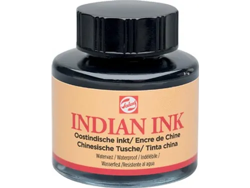 Oost-indische inkt, flesje van 30 ml, zwart