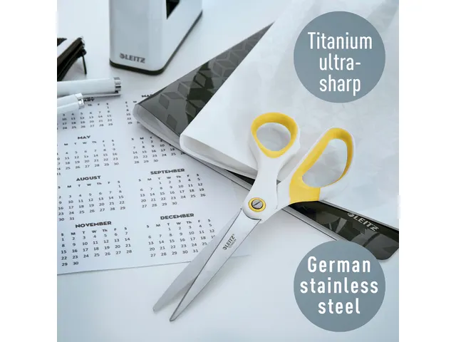 Ciseaux Leitz WOW 205mm titane jaune