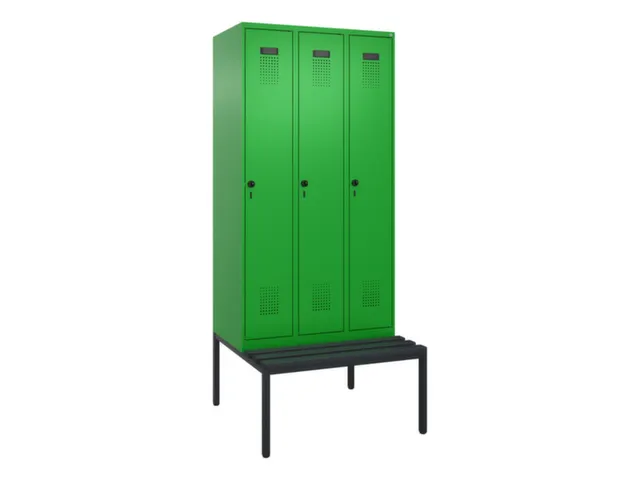 armoire vestiaire avec banc noir et blanc,HxlxP 2120x900x815mm