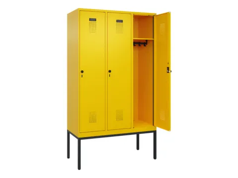 locker,HxBxD 2120x1200x500mm,3vak,vak B 400mm,draaigrendel