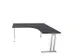 bureau in vrije vorm,HxBxD 740x1600x1600mm,vrije vorm,CC-zwart