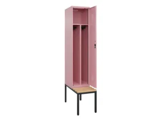 locker met bank,voor scheiding van kleding,HxBxD 2120x400x815mm,1vak - 1