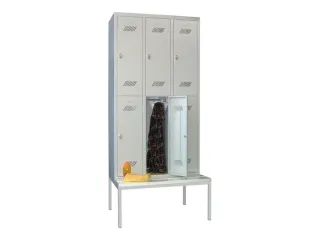 banklocker,dubbeldeks,HxBxD 2150x900x800mm,RAL7035,front RAL7035 - 3