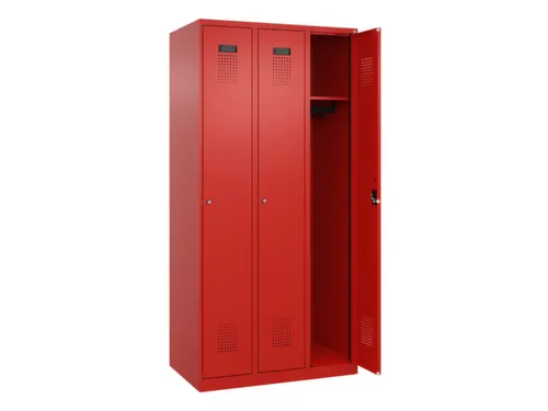 locker,HxBxD 1850x900x500mm,3vak,vak B 300mm,cil.-slot,staand op vloer