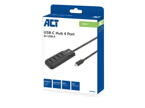 USB-C Hub 3.0 4 poorts USB-A