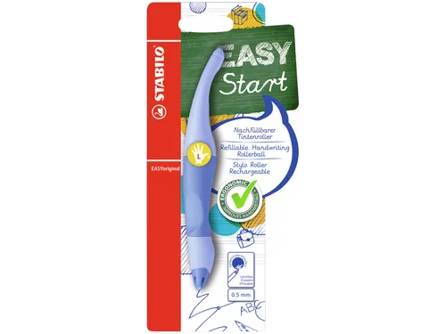 Rollerpen STABILO Easyoriginal linksh M pastel luchtig blauw blister