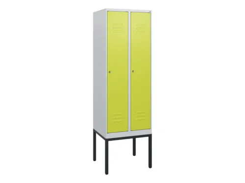 locker,HxBxD 1950x600x500mm,2vak,vak B 300mm,cil.-slot,voetonderstel