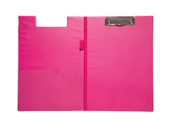 Klembordmap MAUL A4 staand met penlus PVC neon roze