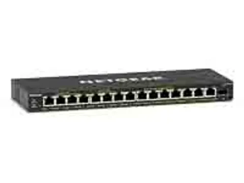 Gs316Epp-100Pes Gigabit Switch Standalone 15xRJ45 1xSPF zwart unmanage