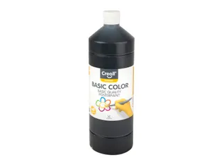Plakkaatverf Creall basic zwart 1000ml - 1