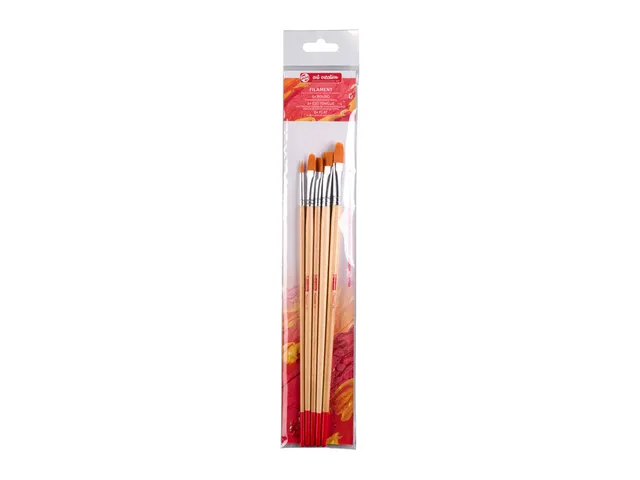 Penseel Talens Art Creation filament rond en plat set à 5 stuks