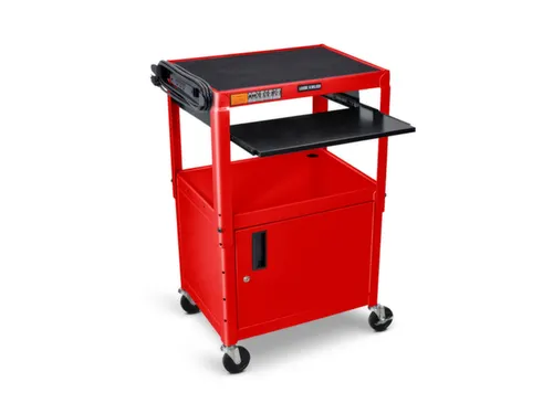 bijzetwagen,HxLxB 610-1060x610x460mm,rood,2niveau(s)