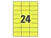Etiquette résistante aux intempéries Avery 70x37mm jaune, boîte 20