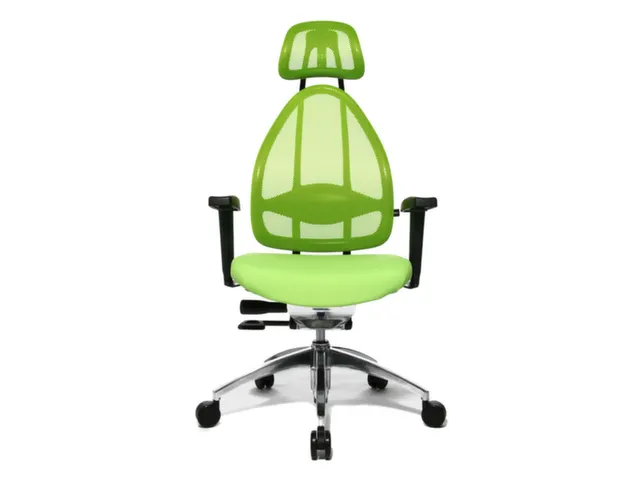 Siège de bureau pivotant vert assise HxlxP 430-520x480x500mm dossier