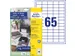 Etiquette Avery 3666-10 38x21,2mm blanc 650 pièces